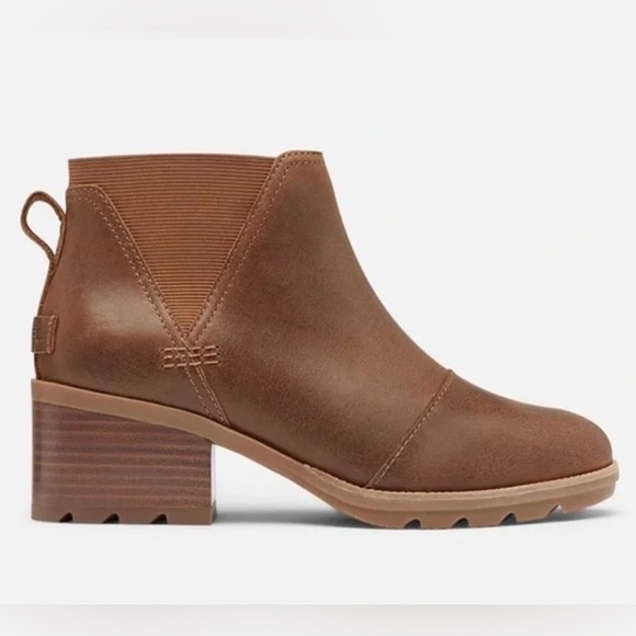 Sorel Women's Size 8 Cate Chelsea Bootie Waterproof Leather Brown Rain Boot - Picture 1 of 10